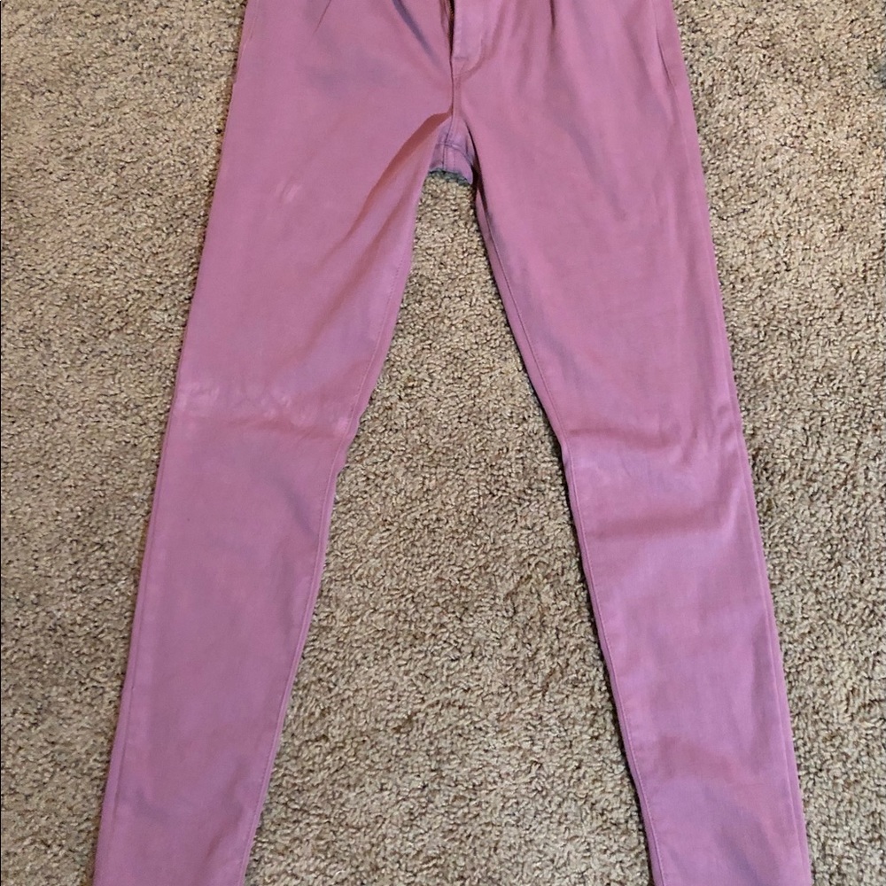 Pink skinny jeans